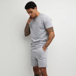 Ensemble 2 pièces personnalisé de haute qualité t-shirt imprimé et ensemble court pour hommes ensemble double pour gym hommes t-shirt en coton avec short assorti - Product Image 6