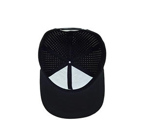 Sombrero de camionero de poliéster 100% con logotipo personalizado, gorra transpirable de alta calidad para exteriores con orificio cortado con láser y ala plana para un mejor rendimiento - Product Image 6