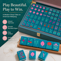 Jeu de Mahjong Américain 166 Tuiles en Acrylique Écologique, Motif Grands Oiseaux Élégants, pour Loisirs et Divertissement