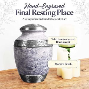 Handmade <b>Large</b> Adult Size Mosaic Aluminium Glass Cremation <b>Urn</b> Burial With Individual Metal Tiles Unique Funerals for Ashes - Product Image 3