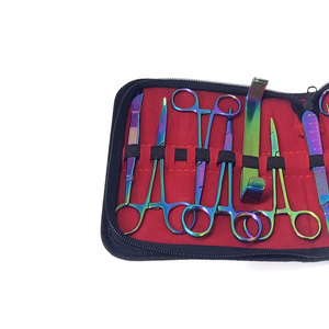 Jeu de ciseaux chirurgicaux en acier inoxydable 13 pièces avec logo personnalisé arc-en-ciel source d'alimentation manuelle multicolore pour instruments chirurgicaux - Product Image 4