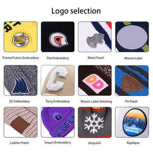 หมวกบีนนี่พิมพ์ลายเด็กผู้หญิงสีทึบหมวกกีฬาฤดูหนาวแบบลำลองอบอุ่นแบบถัก - Product Image 3