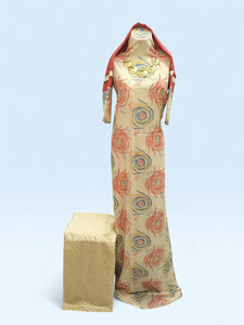 Conjunto Dirac Premium Tejido Liso Negro y Dorado - Elegante Vestido Tradicional Somalí para Bodas y Eventos Especiales - Product Image 4