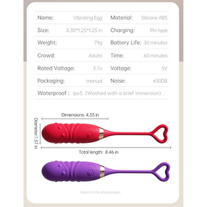 Vibrateur télécommandé pour couples - Amour à distance pour l'œuf avec design extensible - Product Image 6