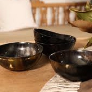 Personalización disponible hecho a mano cuerno de búfalo vajilla cuencos sostenible ecológico vajilla decoración del hogar Oficina DE LA India - Product Image 1