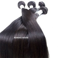 Nandee House 100% Natural Negro 12A Cabello humano a granel teje Paquetes de ondas del cuerpo indio Venta al por mayor Extensiones de cabello humano ondulado del cuerpo - Product Image 5