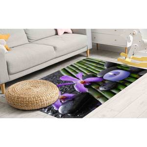 Tapis imprimé Orchidée Violette - Tapis modernes pour la décoration intérieure, Tapis en chenille - Product Image 4