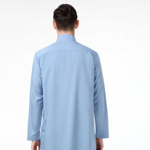 Ropa de hombre personalizada de primera calidad Talla XXL Arabia Saudita Daffah Dubai Thobe Mangas largas Venta caliente Poliéster Thobe Musulmanes Étnicos - Product Image 3