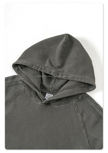 เสื้อครอปแบบมีฮู้ดสำหรับผู้ชาย, 500gsm ผ้าฝ้าย100% สุดหรูไซส์ใหญ่พิเศษออกแบบโลโก้ได้ตามต้องการสำหรับฤดูหนาว2025 - Product Image 6