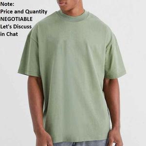 Camiseta de Manga Corta Extra Grande para Hombre, 100% Algodón de Primera Calidad, Ligera, Color Sólido, Logotipo Personalizado, Efecto Desteñido por el Sol - Product Image 6