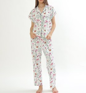 Women's Classic Elastic Waist 100% Cotton Animal/Floral Print <b>Pyjamas</b> Comfortable Sleepwear Bangladesh Factory - Product Image 1