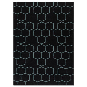 Tapis en laine tissés à la main Indusbar, motif géométrique classique, rectangulaires en jute, pour la maison et le couloir, en viscose - DWRM-117 - Product Image 1