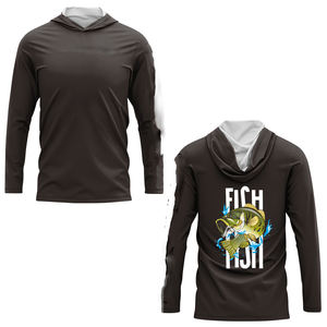 Chemises de pêche hommes à manches longues col rond sweat extérieur Protection Uv respirant vêtements de pêche veste de Sublimation - Product Image 4