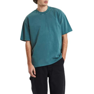 Wholesale Cheap 100% Cotton <b>Men's</b> T-<b>Shirt</b> Oversized Loose Fit with Printed Drop Shoulders <b>Thick</b> Cotton - Product Image 4