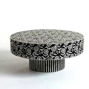 Mesa de centro para sala de estar hecha a mano mesas de centro con incrustaciones de hueso de la mejor calidad de la India a la venta a granel - Product Image 2