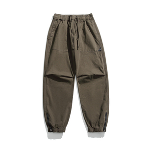 Pantalon de jogging décontracté pour homme, coupe ample, en velours côtelé, anti-plis, jambe droite, taille élastique, nouveau style, le plus vendu (OEM) - Product Image 4