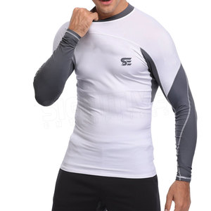 Durable Lightweight Men's Compression Full Sleeve Rash Guard Spandex/Polyester Fitness Wear Custom Logo Multi-Season Use - Product Image 4
