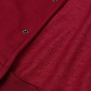 Vestes universitaires personnalisées pour hommes, vestes de baseball chaudes en laine d'hiver, bombardier, col montant, manches en cuir brodées en chenille, taille plus - Product Image 6