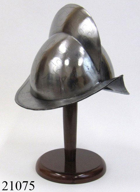 THOR INSTRUMENTS Casco Morion Español – Réplica Medieval De Oficial Con Pluma Roja – Acero Calibre 18 – Decoración Y Regalo THOR INSTRUMENTS Casco Morion Español – Réplica Medieval De Oficial Con Pluma Roja – Acero Calibre 18 – Decoración Y Regalo