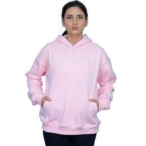 เสื้อฮู้ดสวมหัวผ้าคอตตอน babypink แบบอเมริกันสำหรับผู้หญิงเสื้อสเวตเตอร์ลำลองผ้าฟลีซนุ่มปรับแต่งได้ - Product Image 1