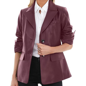 Chaqueta de cuero de oveja de invierno para hombre y mujer, la mejor calidad, cuello levantado, cierre de cremallera, técnicas lavadas, precio barato, Pakistán - Product Image 4