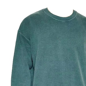 Grande taille en gros Vintage lavé Streetwear décontracté mode sweat surdimensionné pull uni col rond acide Washe sweat - Product Image 3