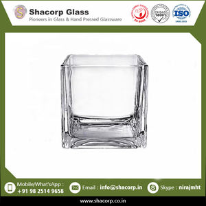 Votivo de vidrio cuadrado más vendido de estilo lujoso a un precio razonable de la India - Product Image 2