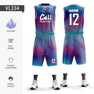 Maillot de basket-ball réversible en polyester 100% personnalisable pour hommes 25-26 pas cher respirant ensemble d'uniformes de sport d'entraînement bas quantité minimale de commande - Product Image 1