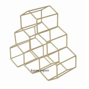 Home Metal Wine Rack with 10 Bottle Holder Five-Tier Design for Storage & Display Double Tiers for Beverage Storage - Product Image 6