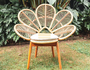 Silla de mimbre para interiores, nuevo diseño, aspecto de bambú, restaurante, exterior e interior - Product Image 3