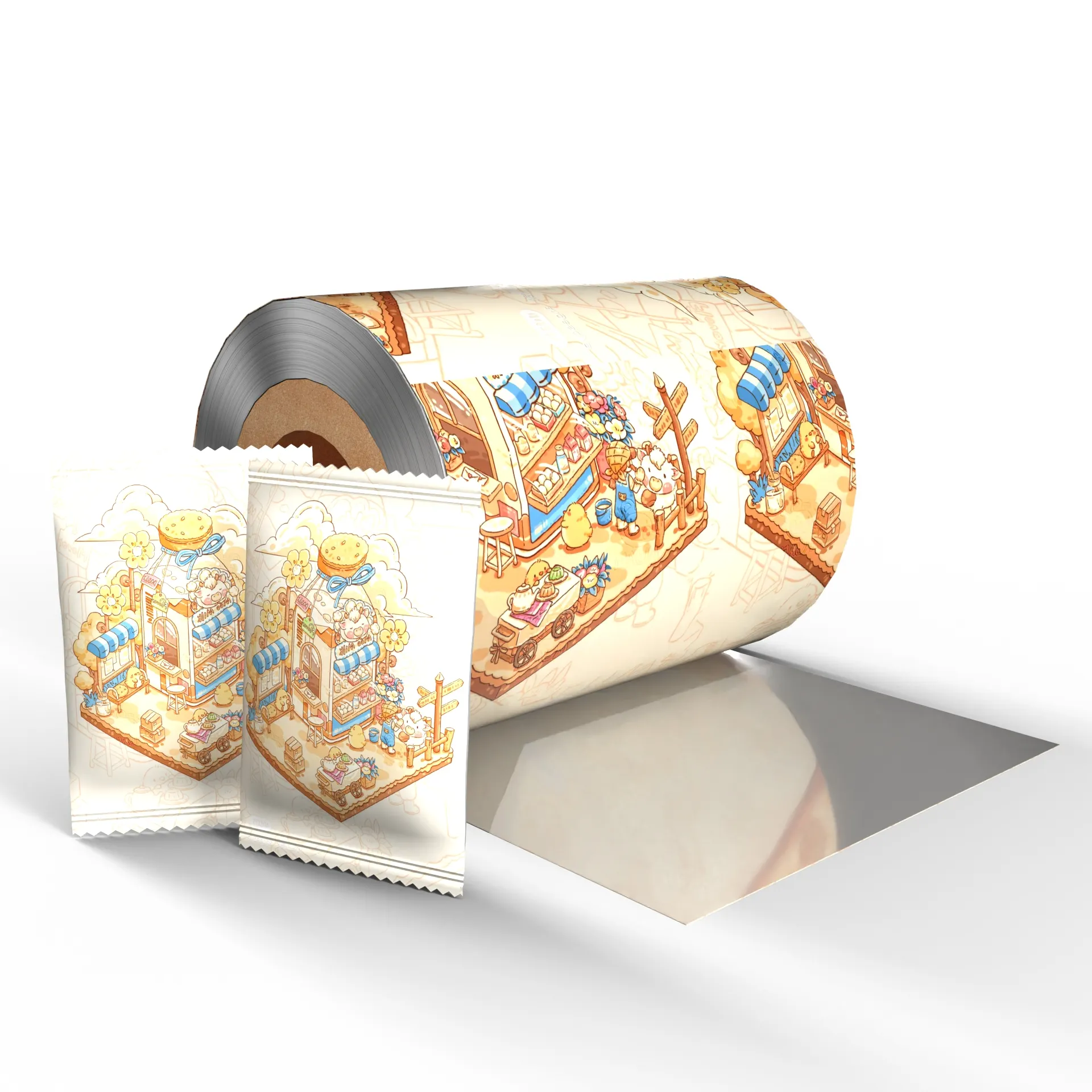 Laminated PE Stretch Film Jumbo Roll Packaging Plastic Film Packaging Plastic Candy Roll Film