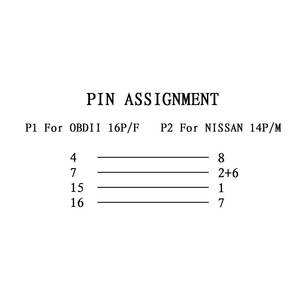 OBD2 14-Pin 16-Pin adaptör kablosu kadın teşhis konnektörü için Nissan eski arabalar araç teşhis araçları 1-Year garanti - Product Image 4