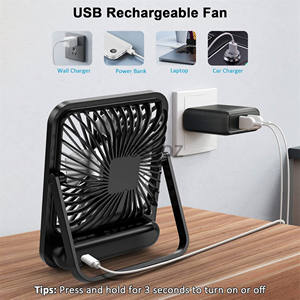 Ventilador de Escritorio Personal Plegable con Inclinación de 180°, Recargable por USB, Mini Ventilador de Mano con Motor Potente - Product Image 6