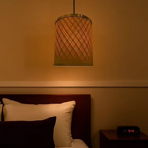 <b>Bamboo</b> Pendant <b>Light</b> Fixture Handmade Using Eco Friendly Materials With Durable Premium Quality Build From India - Product Image 2