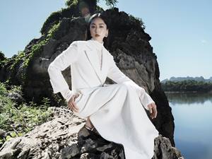 Abrigo para mujer Buen precio Gwen Abrigo largo Color blanco Ropa ecológica Mujer Moda sostenible Fabricante original - Product Image 2