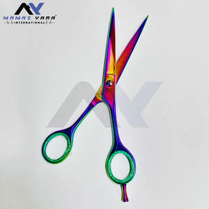 Rainbow Finish Barber Professional Cutting Grooming <b>Hair</b> <b>Scissors</b> High Carbon Stainless Razor Edge <b>Hair</b> Cutting <b>Scissors</b> Salon - Product Image 5
