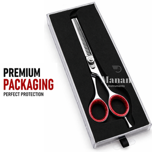 Ciseaux de coiffure professionnels de 6,7 pouces pour texturiser les cheveux, ciseaux à effiler en acier inoxydable, outil de coupe de salon réglable, fourniture OEM - Product Image 5