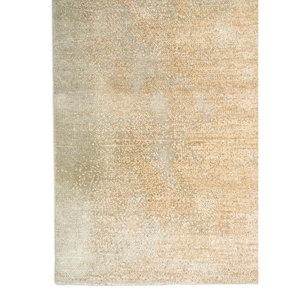 Alfombra de Lana y Seda Anudada a Mano Kavi Green, Colección Afterglow AKWS-13039, Patrón Abstracto para Decoración del Hogar - Product Image 4