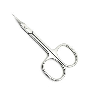 Tijera para cutículas de longitud personalizada con cuchillas de acero inoxidable y mango de plástico Punta puntiaguda curvada Color y logotipo personalizados - Product Image 2