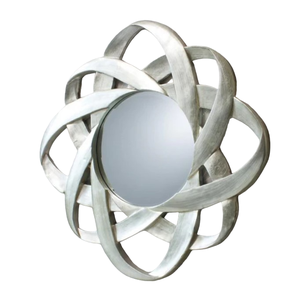 Espejo de pared de forma geométrica decorativa para el hogar al mejor precio en acabado plateado para el hogar, Hotel, restaurante, uso en espejo de pared - Product Image 1