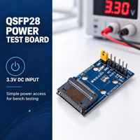 Papan Uji Daya Transceiver Optik QSFP28 Standar MSA 100G yang Mendukung Komunikasi I2C untuk Debugging R&D Perangkat Keras
