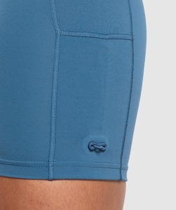 2025 femmes côtelé sans couture en Nylon Gym Biker Shorts Logo personnalisé héritage Logo serré Short taille élastique solide Yoga entraînement court - Product Image 3