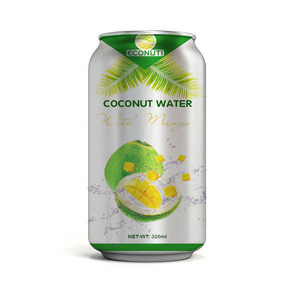 Eau de coco fraîche 330 ml, jus de fruits à la mangue, marque privée OEM, prix d'usine, vente en gros, purée aromatisée naturelle, transformation naturelle, en conserve - Product Image 1