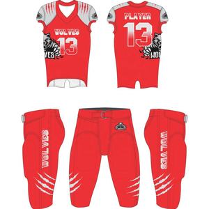 100% poliéster servicio OEM uniforme de fútbol transpirable bordado nombre del equipo y número 8 Panel camisetas de fútbol americano - Product Image 1