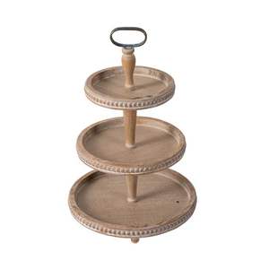 Achetez un support à gâteau en bois à 2 niveaux de qualité supérieure, taille personnalisée, dernières utilisations de l'affichage à gâteau conçues, support par les exportateurs - Product Image 5