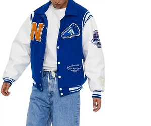 OEM Jacket Manufacturer Custom Baseball Varsity College Men Jackets Vendors High Quality Winter Letterman Jacket For Men - Product Image 3