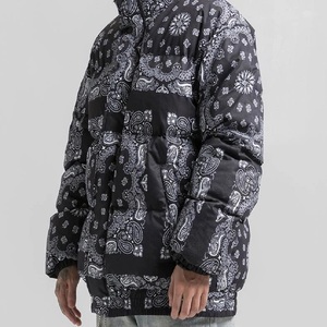 Best Quality Dyed Cotton Filled All Over Printed Bubble <b>Coat</b> Custom Winter Bandana Padded Jacket Unisex - Product Image 2