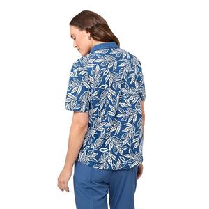 Camiseta Polo con Estampado Floral para Mujer, Camiseta Deportiva Casual de Manga Corta con Estampado de Hojas, Transpirable, de Algodón, para Verano, para Golf, Tenis - Product Image 6