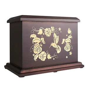 Venta al por mayor de urnas de cremación de madera hechas a mano de estilo moderno adulto hombre mujer funerario urnas decorativas - Product Image 4