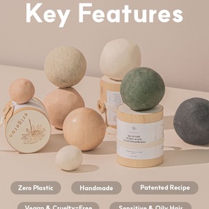 Vegan mochi shampoo bar made in Korea for gentle cleansing, OEM ODM available for soft hair, natural ingredients, nourishing - Product Image 2